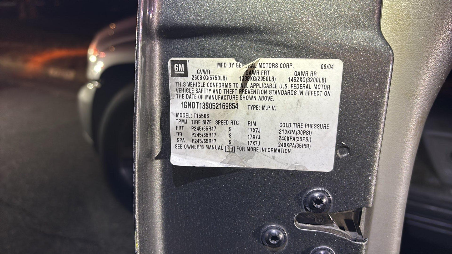2005 Chevrolet TrailBlazer (Gray) - COURT ORDER