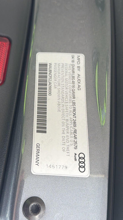 2018 Audi A5 Sportback (Gray) - COURT ORDER