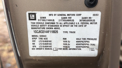 2004 Chevrolet Silverado 3500 (Champagne) - LT-265